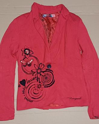 Blazer Desigual corallo/rosso ricamato "Love" – 38