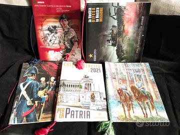 Lotto 5 calendari storici da collezione militari