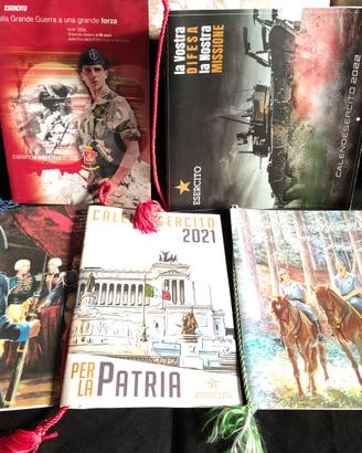 Lotto 5 calendari storici da collezione militari