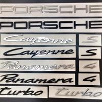 Loghi PORSCHE logo scritta nero lucido opaco