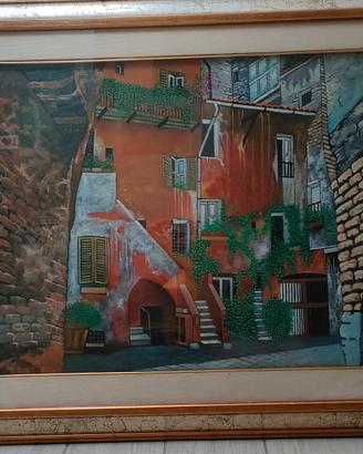 Dipinto olio su tela con cornice