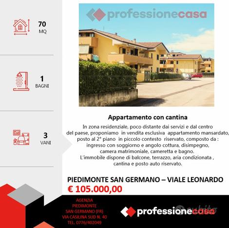 Appartamento mansardato con 2 camere