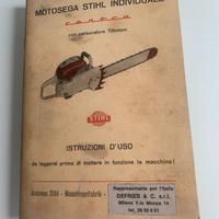 Libretto uso e manutenzione motosega Stihl Contra