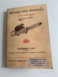 Libretto uso e manutenzione motosega Stihl Contra