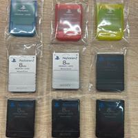 Lotto 9 memory card per playstation 1 e 2