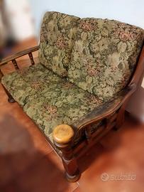 Divano in legno vintage 2 posti
