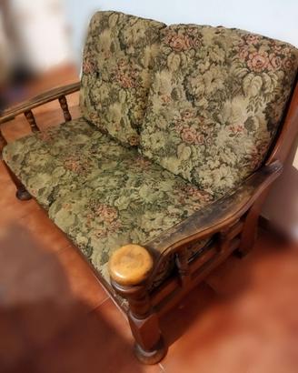 Divano in legno vintage 2 posti