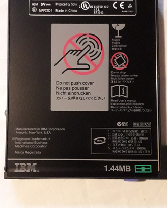 Lettore FloppyDisk IBM 3,5" -drive 1,44MB- nero