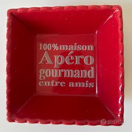 Ciotola quadrata Maisons du Monde rossa “Apéro“