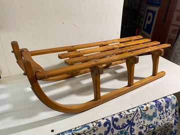 Slittino vintage in legno SFIDA