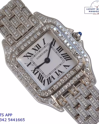 Cartier Panthère Ladies medium 27MM Custom iced