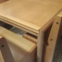 Tavolo allungabile legno +4 panche contenitore
