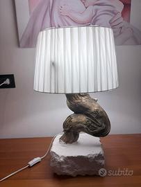 Abat jour artigianale in legno di pino nero