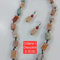 collana e orecchini in pietre dure 