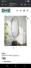Specchio ovale ferro battuto EKNE IKEA