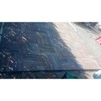 Posatura piastrelle da giardino , prato sintetico