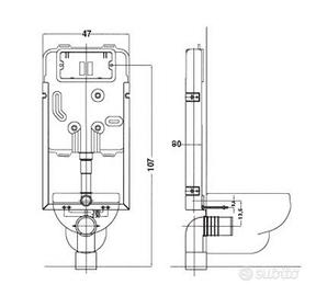 Cassetta wc per sospeso Its Todini Hidrofix Mono