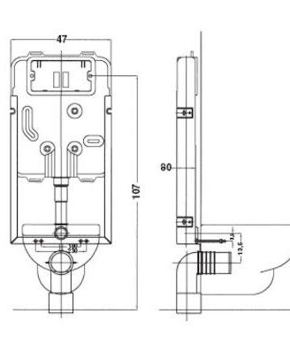 Cassetta wc per sospeso Its Todini Hidrofix Mono