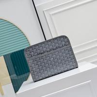 Borsa per cosmetici GOYARD grigio bianco