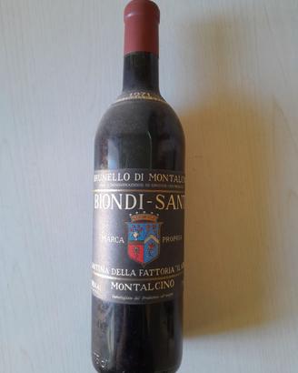 Bottiglia vino brunello Montalci biondi santi 1971