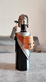 Porta bottiglie Bacco artigianale in metallo