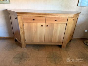 Madia credenza in legno massello 4 ante e 2 casset