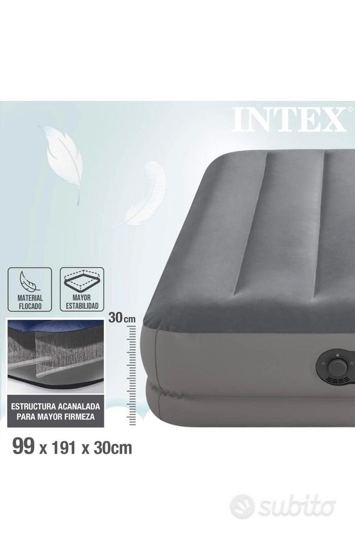 Materasso Singolo Gonfiabile Intex camping Colore Grigio Chiaro