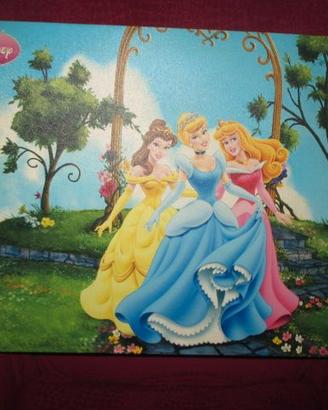 Quadro con le principesse Disney mis. cm 50*38