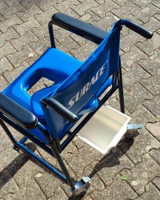Surace Sedia a rotelle con WC