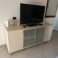 Mobile TV - ante legno e vetro