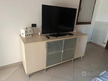 Mobile TV - ante legno e vetro