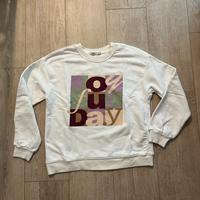 Felpa bianca donna Stradivarius “joyful day”