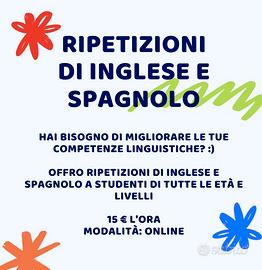 Ripetizioni inglese/spagnolo