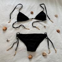 Bikini Nero con elementi decorativi