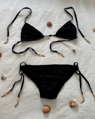 Bikini Nero con elementi decorativi
