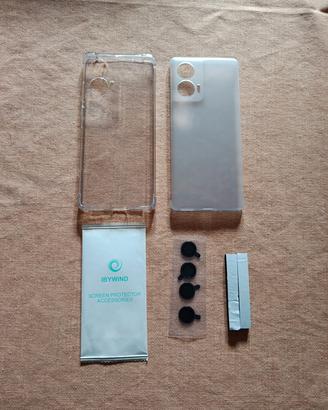 2 Cover Motorola Edge 50 Fusion + protezioni vetro