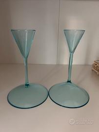 Calici decorativi in vetro soffiato di Murano,