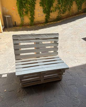 Panca giardino con bancali