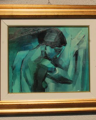 TIBERIANO MARILLI  olio su tela "DONNA NUDA" 1991
