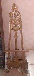 Cavalletto pittore o porta quadro oro antico