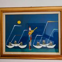 Dipinto W. Pozzi, “La regata degli innammorati"