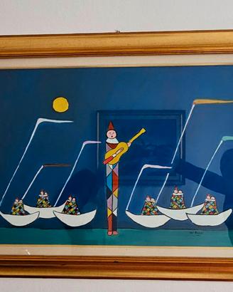 Dipinto W. Pozzi, “La regata degli innammorati"