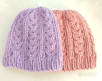 Berretto fantasia lilla o rosa