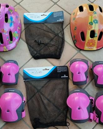 Caschetti-protezioni gomiti - ginocchia bambina