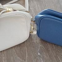 Borse a tracolla bianca e indaco