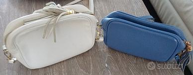 Borse a tracolla bianca e indaco