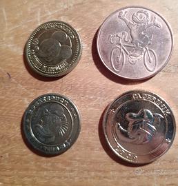 Set 4 Monete Disney Topolino e altre