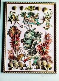 Tavola in legno, da appendere, decorata a decoupag