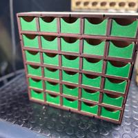 Modulo cassetti per Porta Colori in legno MDF.