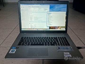 Portatile ASUS N76VZ schermo 17” con 2 HD